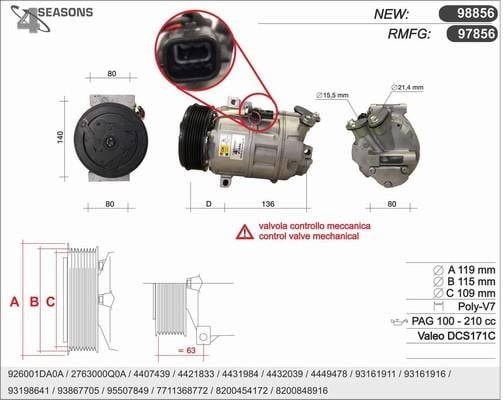 AHE 97856 Compressor, air conditioning 97856: Buy near me at 2407.PL in Poland at an Affordable price!