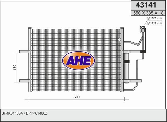 AHE 43141 Радиатор кондиционера (Конденсатор) 43141: Отличная цена - Купить в Польше на 2407.PL!
