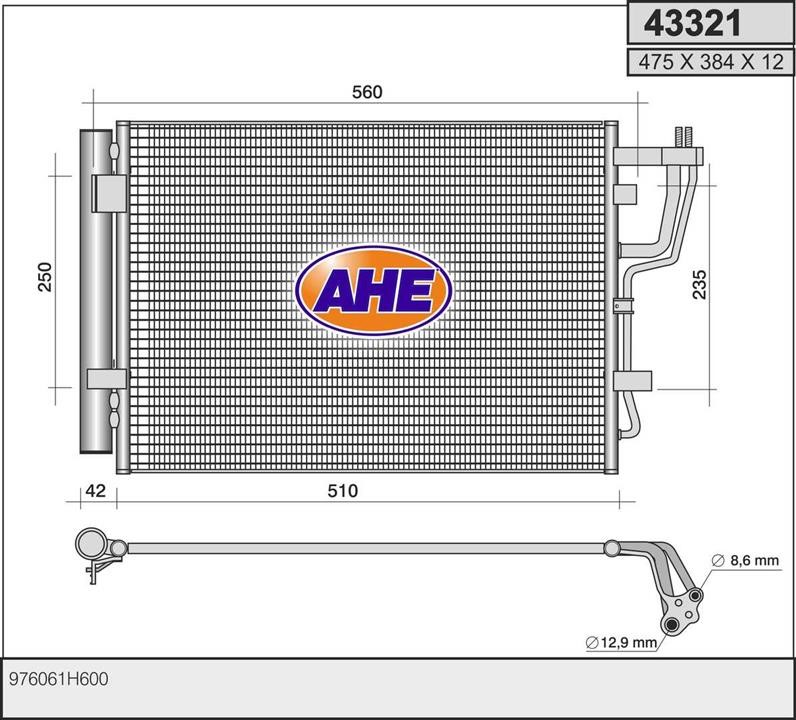 AHE 43321 Радиатор кондиционера (Конденсатор) 43321: Отличная цена - Купить в Польше на 2407.PL!
