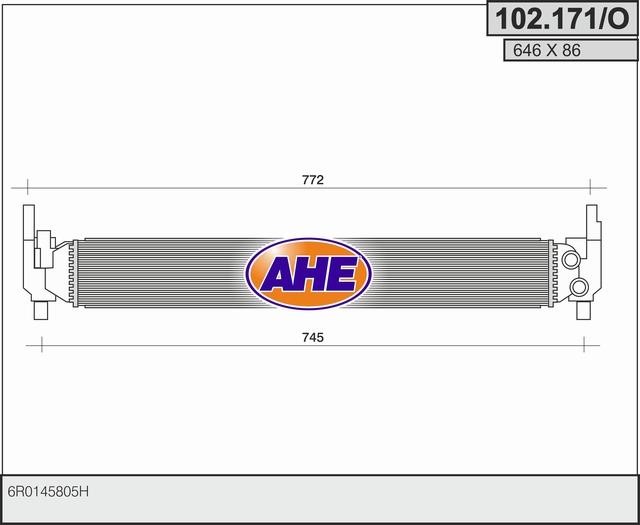 AHE 102.171/O Radiator, engine cooling 102171O: Buy near me in Poland at 2407.PL - Good price!