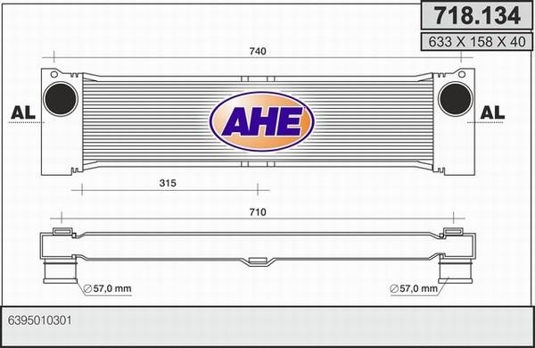 AHE 718.134 Intercooler, charger 718134: Buy near me in Poland at 2407.PL - Good price!