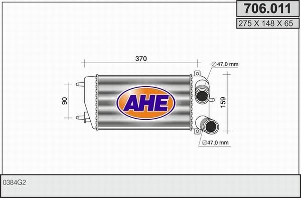 AHE 706.011 Intercooler, charger 706011: Buy near me in Poland at 2407.PL - Good price!