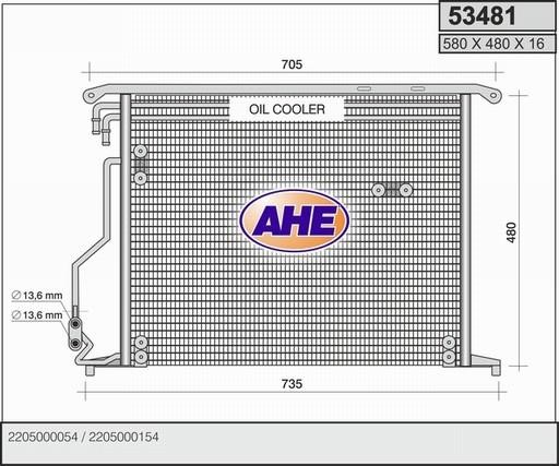 AHE 53481 Радиатор кондиционера (Конденсатор) 53481: Купить в Польше - Отличная цена на 2407.PL!