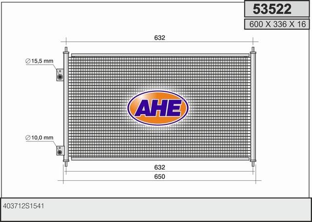 AHE 53522 Радиатор кондиционера (Конденсатор) 53522: Отличная цена - Купить в Польше на 2407.PL!
