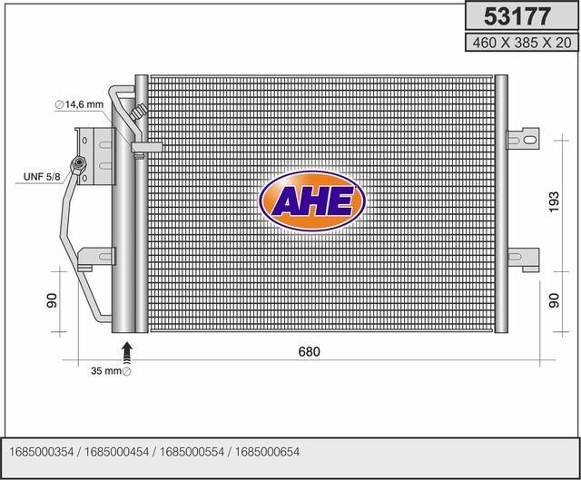 AHE 53177 Радиатор кондиционера (Конденсатор) 53177: Купить в Польше - Отличная цена на 2407.PL!