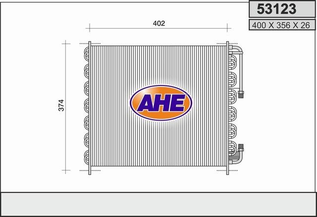 AHE 53123 Радіатор кондиціонера (Конденсатор) 53123: Приваблива ціна - Купити у Польщі на 2407.PL!