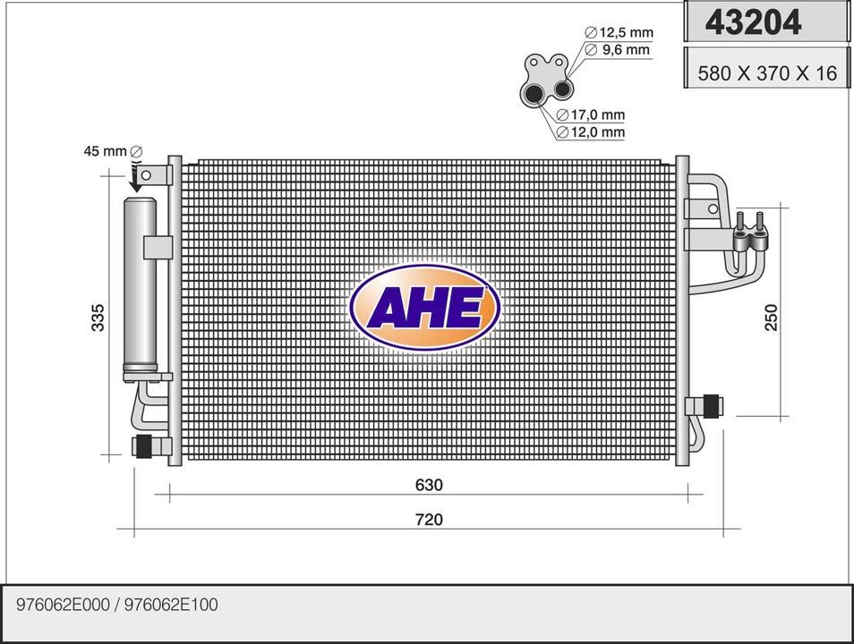 AHE 43204 Радиатор кондиционера (Конденсатор) 43204: Отличная цена - Купить в Польше на 2407.PL!