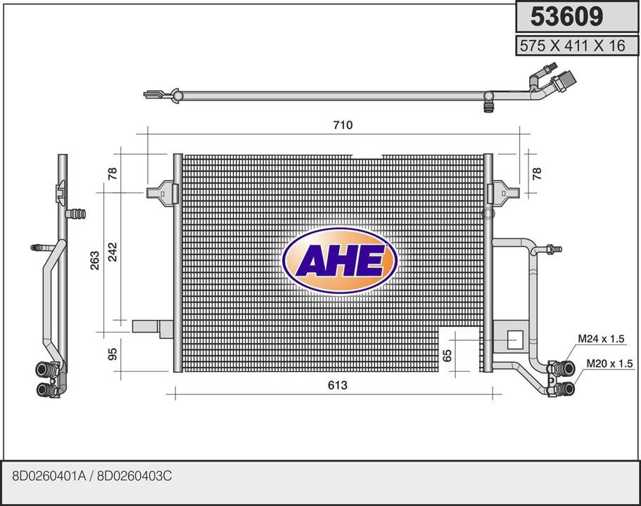 AHE 53609 Радиатор кондиционера (Конденсатор) 53609: Отличная цена - Купить в Польше на 2407.PL!