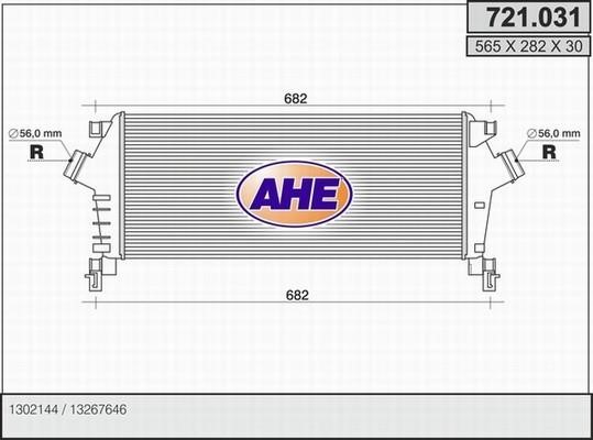AHE 721.031 Intercooler, charger 721031: Buy near me in Poland at 2407.PL - Good price!