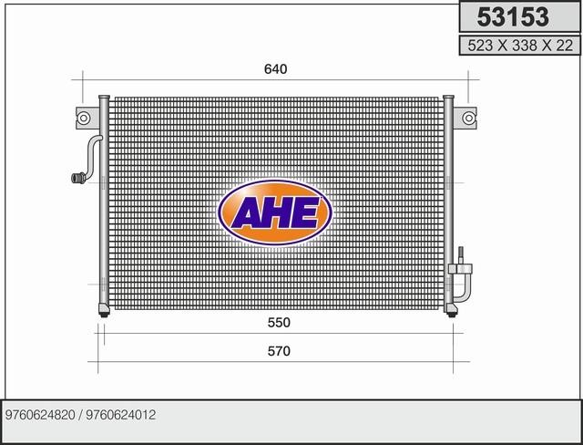 AHE 53153 Радиатор кондиционера (Конденсатор) 53153: Отличная цена - Купить в Польше на 2407.PL!