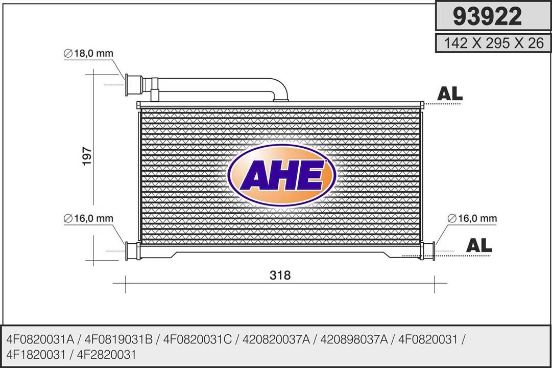 AHE 93922 Радиатор отопителя салона 93922: Купить в Польше - Отличная цена на 2407.PL!