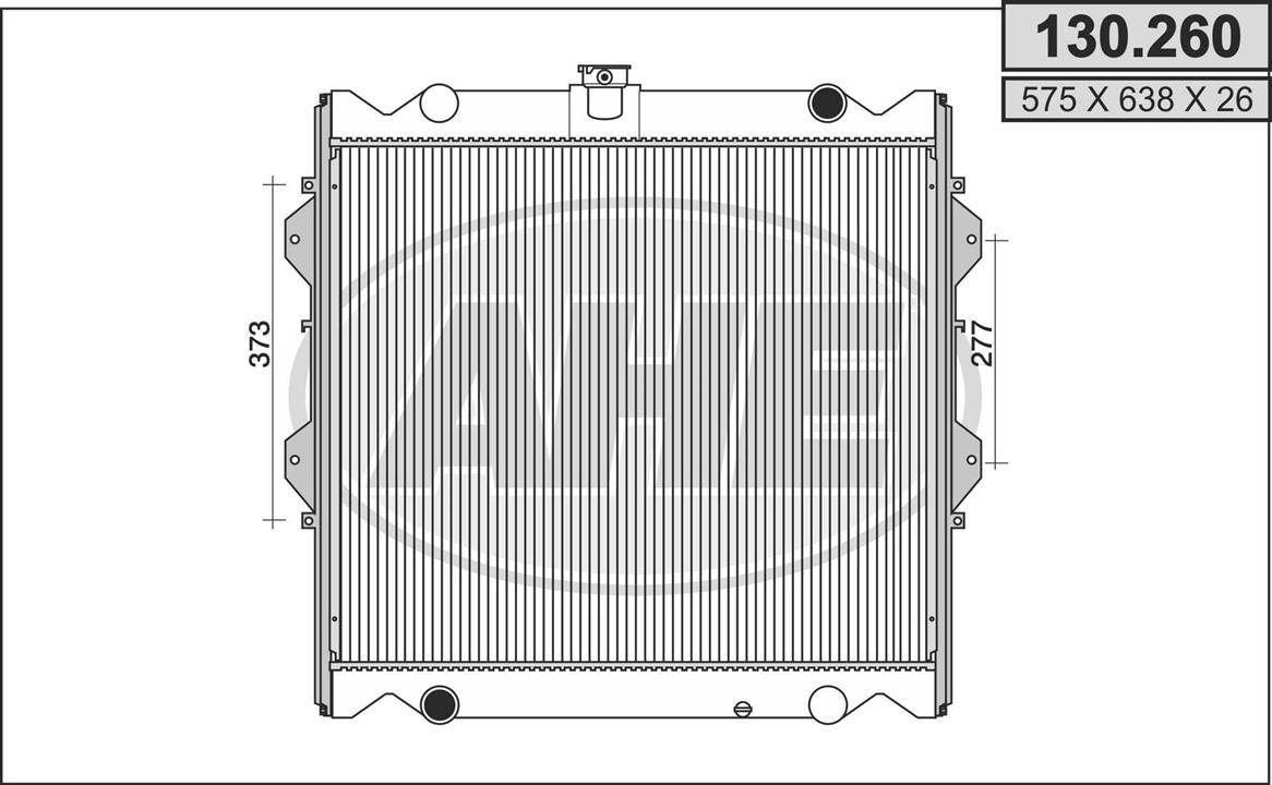 AHE 130.260 Radiator, engine cooling 130260: Buy near me in Poland at 2407.PL - Good price!