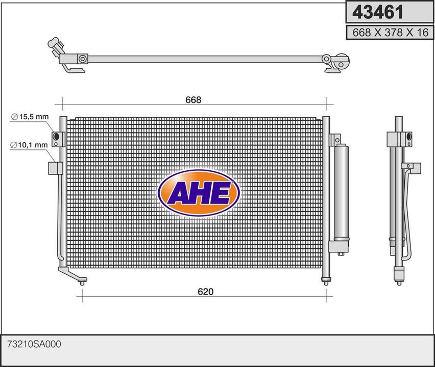 AHE 43461 Радиатор кондиционера (Конденсатор) 43461: Отличная цена - Купить в Польше на 2407.PL!