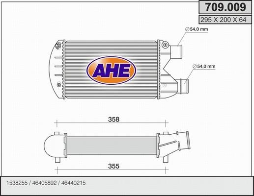 AHE 709.009 Intercooler, charger 709009: Buy near me in Poland at 2407.PL - Good price!