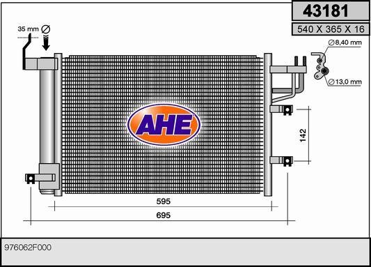 AHE 43181 Радиатор кондиционера (Конденсатор) 43181: Отличная цена - Купить в Польше на 2407.PL!