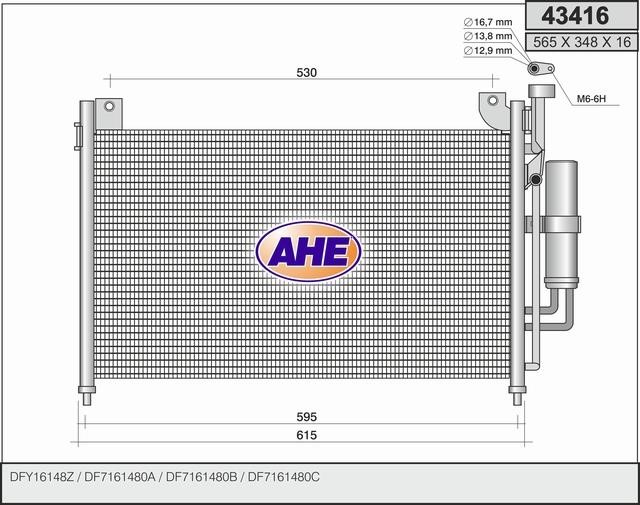 AHE 43416 Радиатор кондиционера (Конденсатор) 43416: Отличная цена - Купить в Польше на 2407.PL!