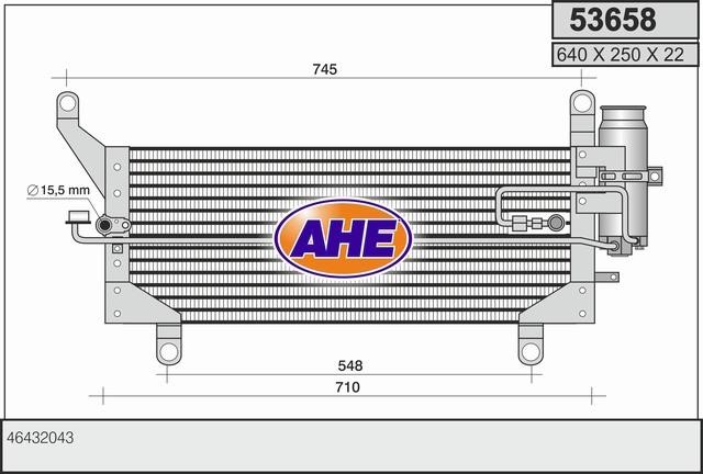 AHE 53658 Радиатор кондиционера (Конденсатор) 53658: Отличная цена - Купить в Польше на 2407.PL!