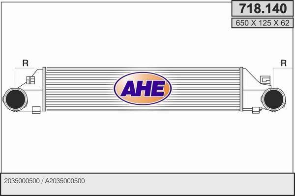 AHE 718.140 Chłodnica powietrza doładowującego (intercooler) 718140: Dobra cena w Polsce na 2407.PL - Kup Teraz!