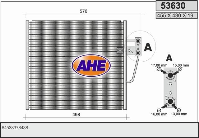 AHE 53630 Радиатор кондиционера (Конденсатор) 53630: Отличная цена - Купить в Польше на 2407.PL!