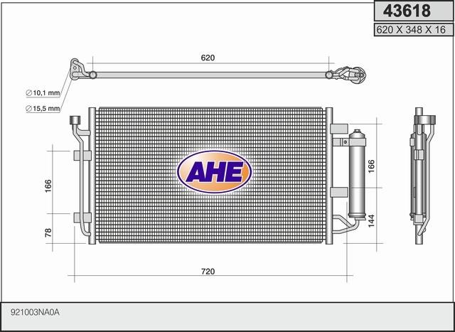 AHE 43618 Радиатор кондиционера (Конденсатор) 43618: Отличная цена - Купить в Польше на 2407.PL!