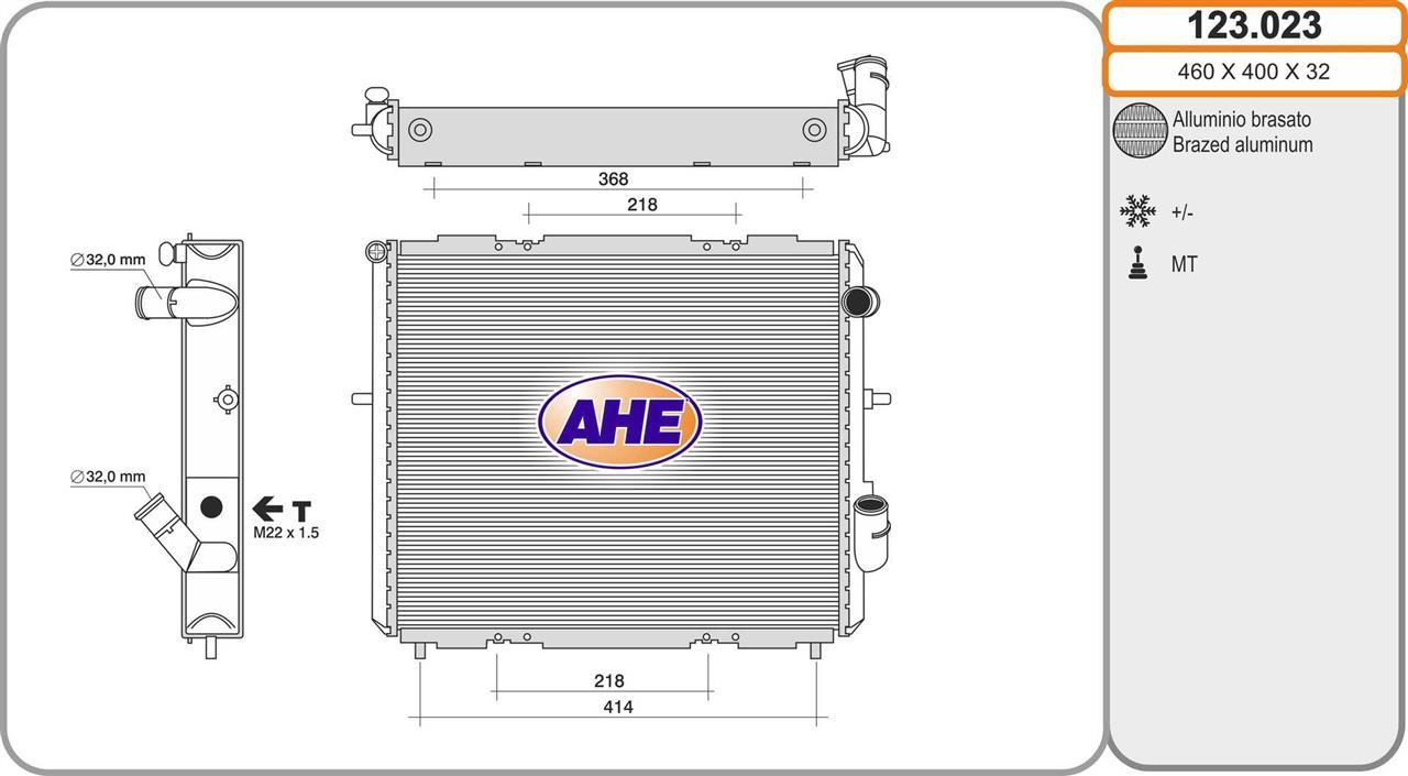 AHE 123.023 Chłodnica, układ chłodzenia silnika 123023: Dobra cena w Polsce na 2407.PL - Kup Teraz!
