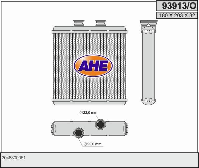 AHE 93913/O Heat exchanger, interior heating 93913O: Buy near me in Poland at 2407.PL - Good price!