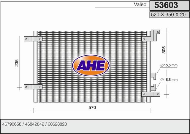 AHE 53603 Радиатор кондиционера (Конденсатор) 53603: Отличная цена - Купить в Польше на 2407.PL!