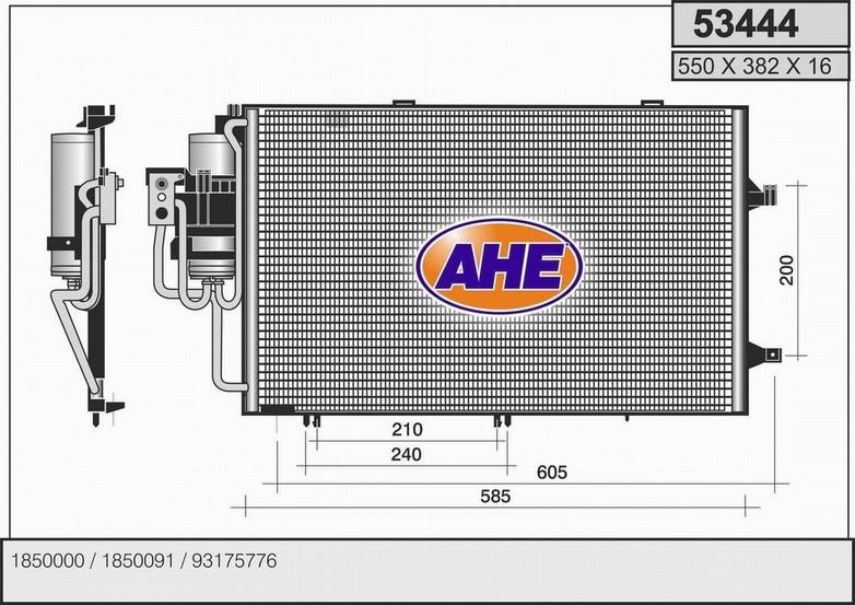 AHE 53444 Радиатор кондиционера (Конденсатор) 53444: Отличная цена - Купить в Польше на 2407.PL!