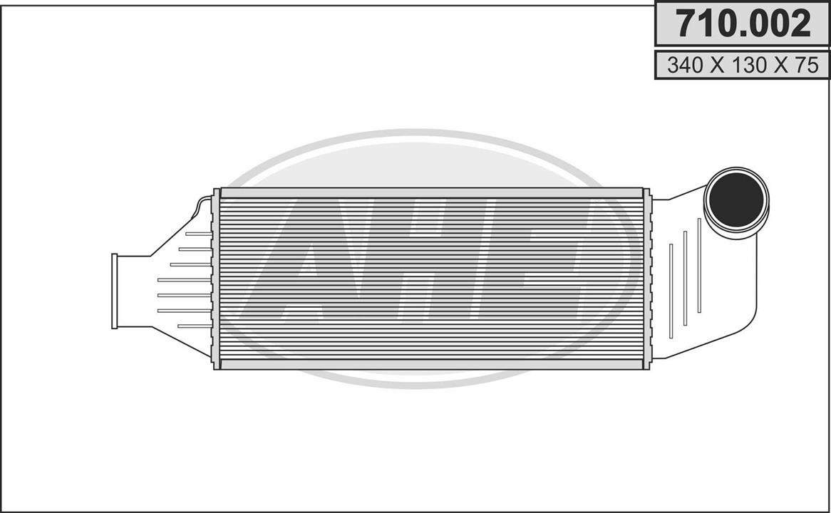 AHE 710.002 Intercooler, charger 710002: Buy near me in Poland at 2407.PL - Good price!