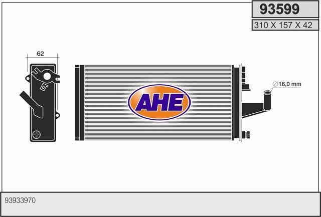 AHE 93599 Heat exchanger, interior heating 93599: Buy near me in Poland at 2407.PL - Good price!