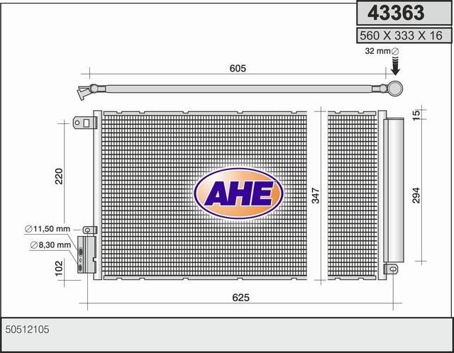 AHE 43363 Радиатор кондиционера (Конденсатор) 43363: Отличная цена - Купить в Польше на 2407.PL!