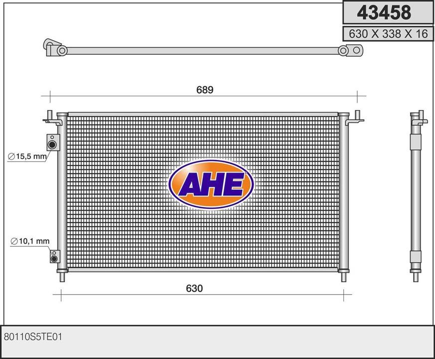 AHE 43458 Радиатор кондиционера (Конденсатор) 43458: Отличная цена - Купить в Польше на 2407.PL!