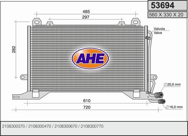 AHE 53694 Радиатор кондиционера (Конденсатор) 53694: Купить в Польше - Отличная цена на 2407.PL!