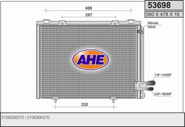 AHE 53698 Радиатор кондиционера (Конденсатор) 53698: Отличная цена - Купить в Польше на 2407.PL!