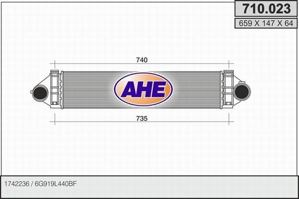 AHE 710.023 Intercooler, charger 710023: Buy near me in Poland at 2407.PL - Good price!