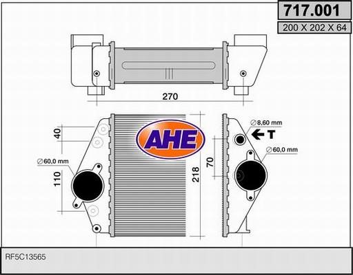 AHE 717.001 Intercooler, charger 717001: Buy near me in Poland at 2407.PL - Good price!