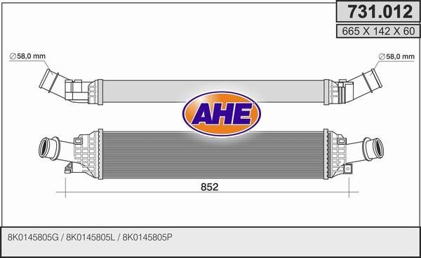 AHE 731.012 Intercooler, charger 731012: Buy near me in Poland at 2407.PL - Good price!