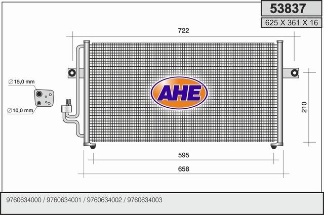 AHE 53837 Радиатор кондиционера (Конденсатор) 53837: Отличная цена - Купить в Польше на 2407.PL!