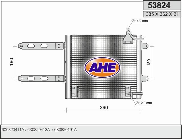 AHE 53824 Радиатор кондиционера (Конденсатор) 53824: Отличная цена - Купить в Польше на 2407.PL!