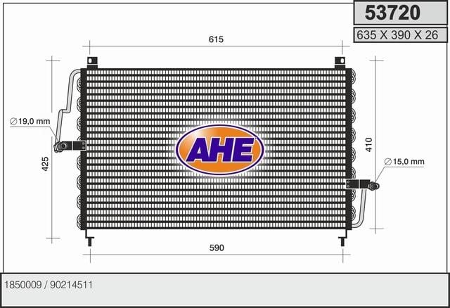 AHE 53720 Радиатор кондиционера (Конденсатор) 53720: Отличная цена - Купить в Польше на 2407.PL!