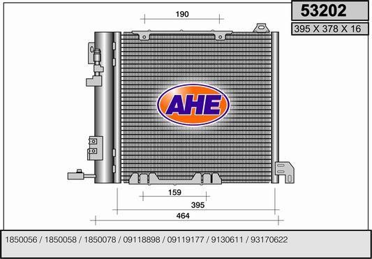 AHE 53202 Радіатор кондиціонера (Конденсатор) 53202: Приваблива ціна - Купити у Польщі на 2407.PL!