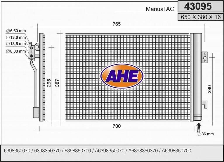 AHE 43095 Cooler Module 43095: Buy near me in Poland at 2407.PL - Good price!