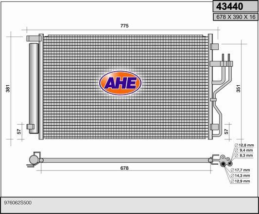 AHE 43440 Радиатор кондиционера (Конденсатор) 43440: Отличная цена - Купить в Польше на 2407.PL!