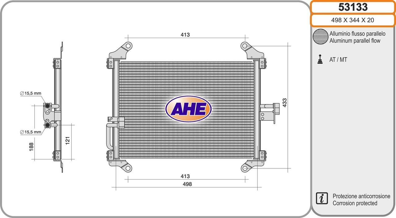 AHE 53133 Радиатор кондиционера (Конденсатор) 53133: Отличная цена - Купить в Польше на 2407.PL!