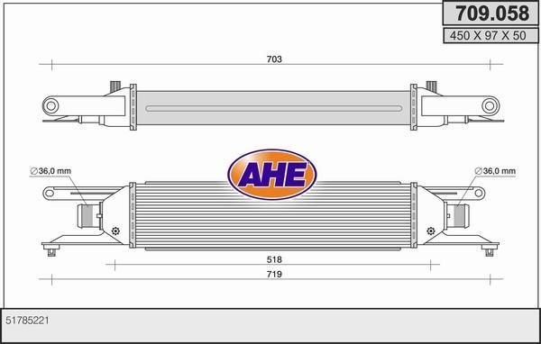 AHE 709.058 Chłodnica powietrza doładowującego (intercooler) 709058: Dobra cena w Polsce na 2407.PL - Kup Teraz!