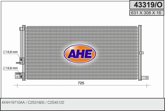 AHE 43319/O Радиатор кондиционера (Конденсатор) 43319O: Отличная цена - Купить в Польше на 2407.PL!