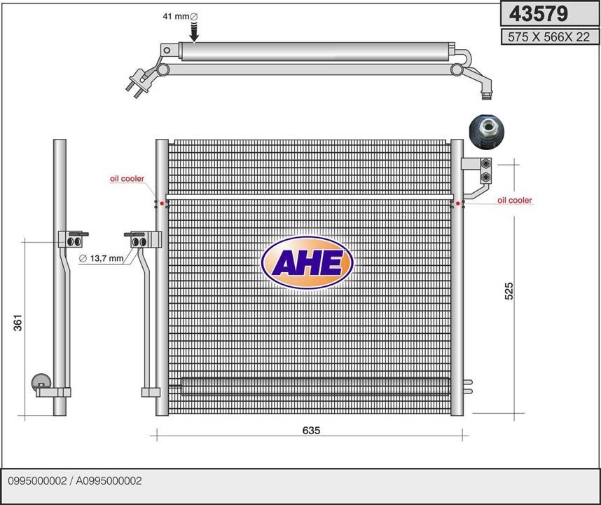 AHE 43579 Радиатор кондиционера (Конденсатор) 43579: Отличная цена - Купить в Польше на 2407.PL!