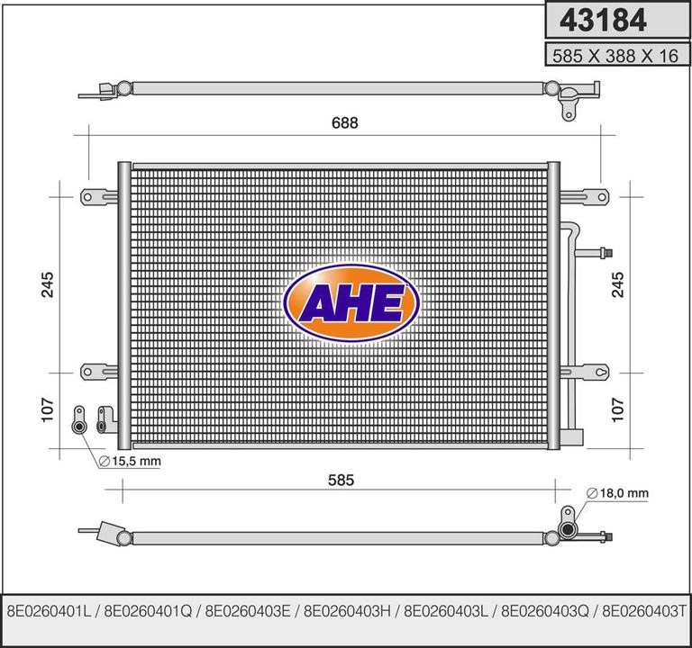 AHE 43184 Cooler Module 43184: Buy near me in Poland at 2407.PL - Good price!