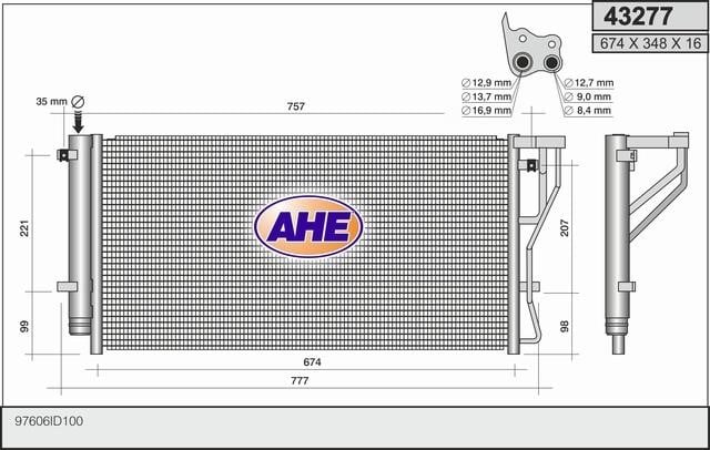 AHE 43277 Радиатор кондиционера (Конденсатор) 43277: Отличная цена - Купить в Польше на 2407.PL!