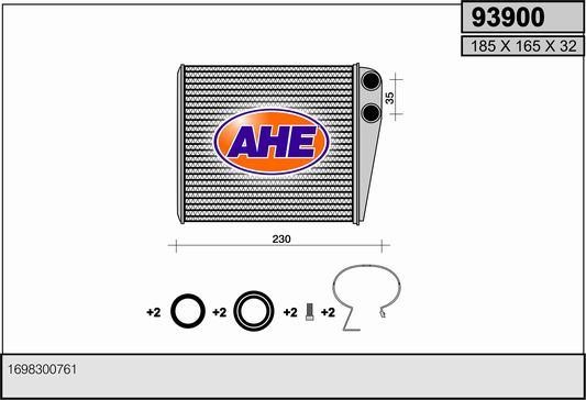 AHE 93900 Heat exchanger, interior heating 93900: Buy near me in Poland at 2407.PL - Good price!